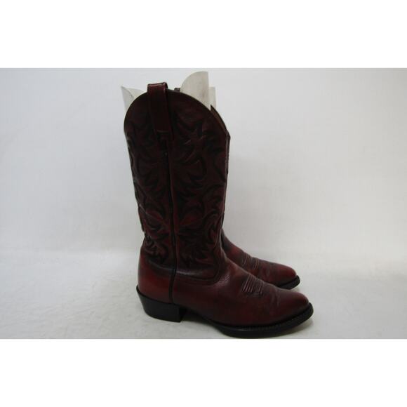 Ariat Mens Size 9.5 EE Distressed Red Leather Cowboy Western Boots main image 9